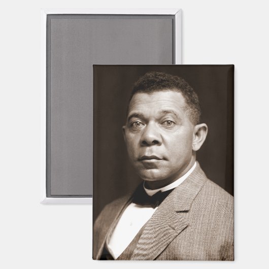 Booker Washington:アフリカ系アメリカ人の教育者 マグネット (正面/裏面)