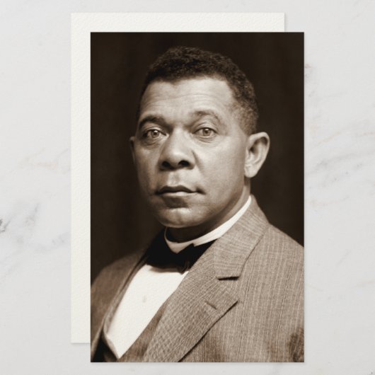 Booker Washington：アフリカ系アメリカ人の教育者 便箋 (正面/裏面)