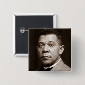 Booker Washington：アフリカ系アメリカ人の教育者 缶バッジ (正面&裏面)