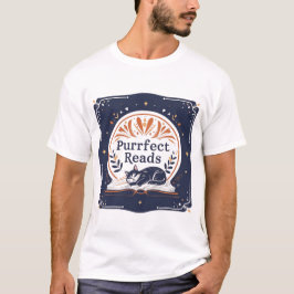 Bookful Cat Gift - Purrfect 読 （ブックフル猫ギフト） Tシャツ