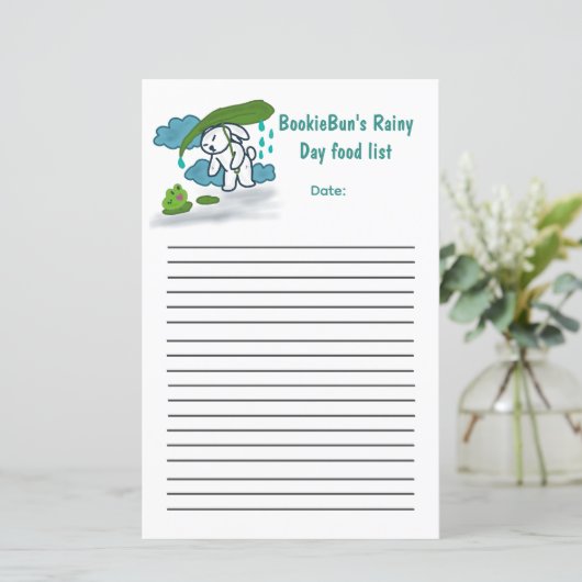 BookieBun雨の日の食料品一覧 (スタンド正面)