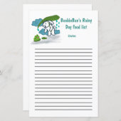 BookieBun雨の日の食料品一覧 (正面/裏面)