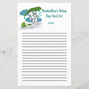 BookieBun雨の日の食料品一覧