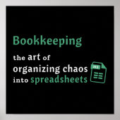 Booking Art Organizing Spreadsheet Poster ポスター (正面)