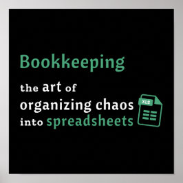 Booking Art Organizing Spreadsheet Poster ポスター