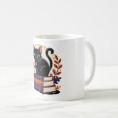 Bookish Black Cat - Kids' Mug コーヒーマグカップ (正面右)