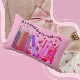 Bookish book Lovers, Orange Pumpkin & Fall Leaves ランバークッション