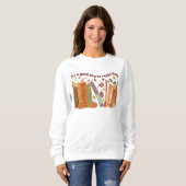 Bookish book Lovers, OrangePumpkin and Fall Leaves スウェットシャツ (正面フル)