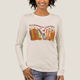 Bookish book Lovers Shirt, Pumpkin and Fall Leaves トライブレンドＴシャツ