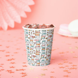Bookish Books Pastel Pink Coffee Mug 紙コップ