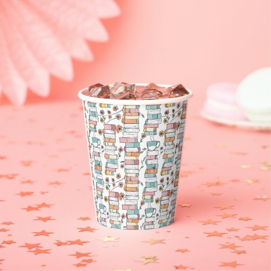 Bookish Books Pastel Pink Coffee Mug 紙コップ (インサイチュ)