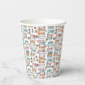 Bookish Books Pastel Pink Coffee Mug 紙コップ (裏面)