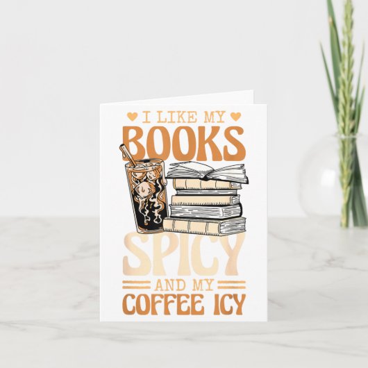 Bookish Bookworm I Like My Books Scy And My Coffee カード (正面)