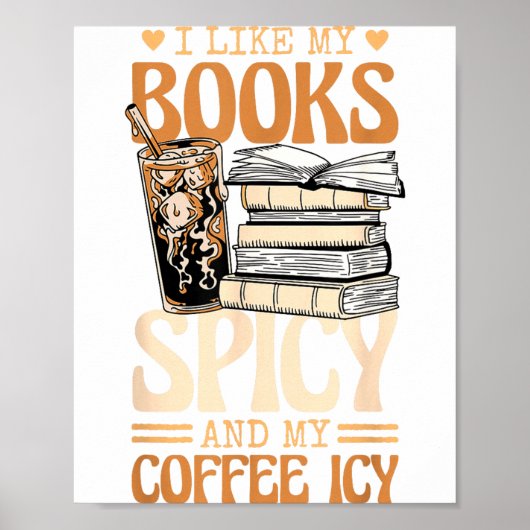 Bookish Bookworm I Like My Books Scy And My Coffee ポスター (正面)