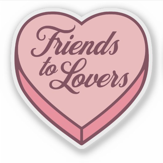 Bookish Candyハート – 恋人たちへ シール (正面)