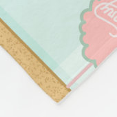 Bookish Cat Gift Green Pastel フリースブランケット (角)