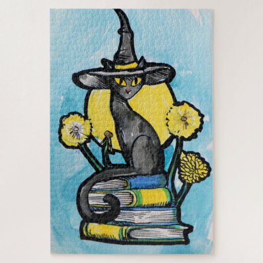 Bookish Cat Witch                                  ジグソーパズル (縦)