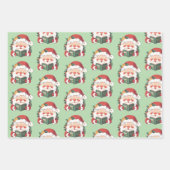 Bookish Christmas Santa, Reindeer & Gingerbread ラッピングペーパーシート (正面3)