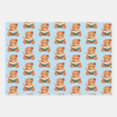 Bookish Christmas Santa, Reindeer & Gingerbread ラッピングペーパーシート (正面)