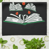 Bookish Christmas Tree III キッチンタオル (折り畳み)