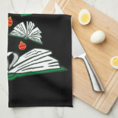 Bookish Christmas Tree III キッチンタオル (四つ折り)