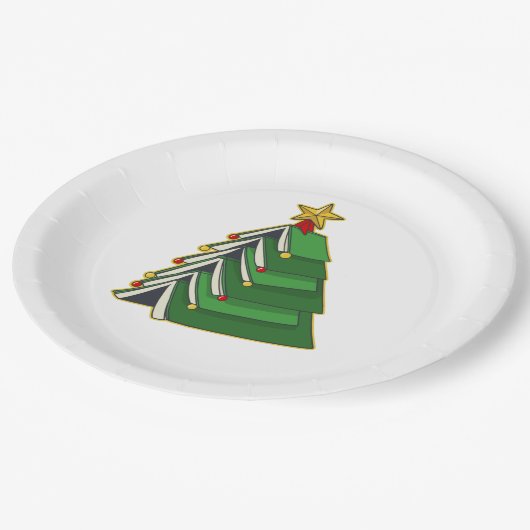 Bookish Christmas Tree IV ペーパープレート (アングル)