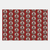 Bookish Christmas wrapping gift paper ラッピングペーパーシート (正面2)