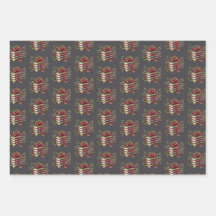 Bookish Christmas wrapping gift paper
