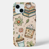 Bookish Coffee iPhone Case – Cozy Reader Aesthetic Case-Mate iPhoneケース (裏面)