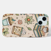 Bookish Coffee iPhone Case – Cozy Reader Aesthetic Case-Mate iPhoneケース (裏面 (横))