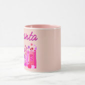 Bookish Orange Pumpkin Floral Autumn Pink Combo  マグカップ (中央)