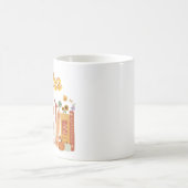 Bookish Orange Pumpkin Floral Autumn Wight Classic コーヒーマグカップ (中央)
