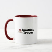 Bookish Troves Book Lover Hearts Bold Red Black マグカップ (左)