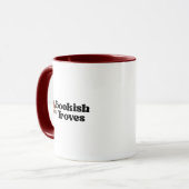 Bookish Troves Book Lover Hearts Bold Red Black マグカップ (正面左)