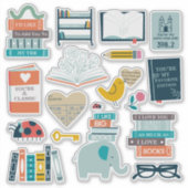 Bookish Valentinesステッカー シール (正面)