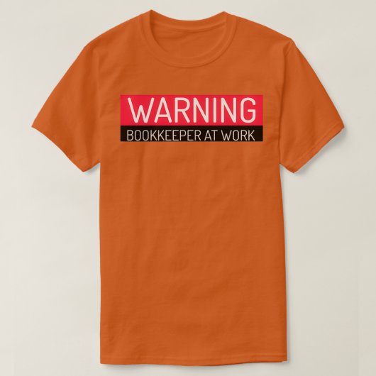 Bookkeeper at Work Tシャツ (デザイン正面)
