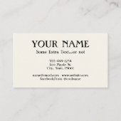 Bookkeeper For Hire名刺 – オフホワイト 名刺 (裏面)