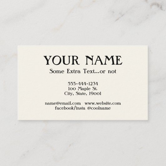 Bookkeeper For Hire名刺 – オフホワイト 名刺 (裏面)