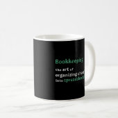 Bookkeeping Art Organizing Spreadsheet Mug コーヒーマグカップ (正面右)
