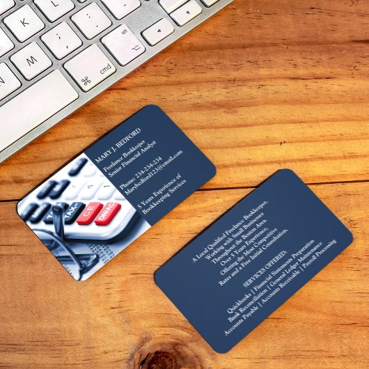 Bookkeeping Services Business Card Template 名刺