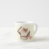 Booklover/book withe heart map エスプレッソカップ (正面右)