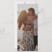 Bookmark Calendar Heart Modern Calligraphy Wedding セーブザデート (裏面)