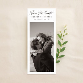 Bookmark Old Money Wedding Photo Save the Date セーブザデート