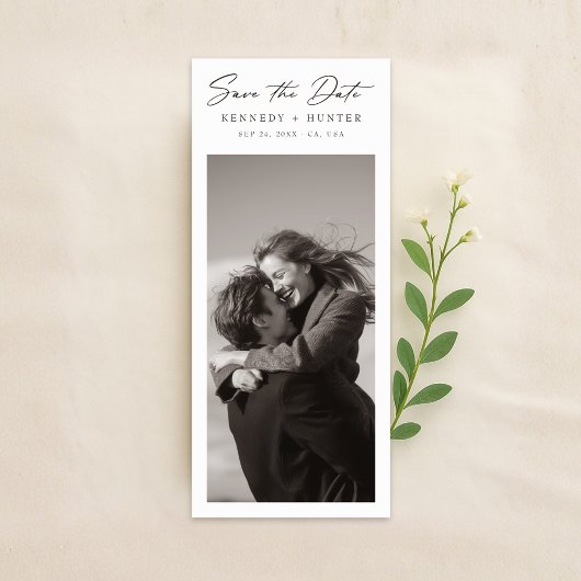 Bookmark Old Money Wedding Photo Save the Date セーブザデート