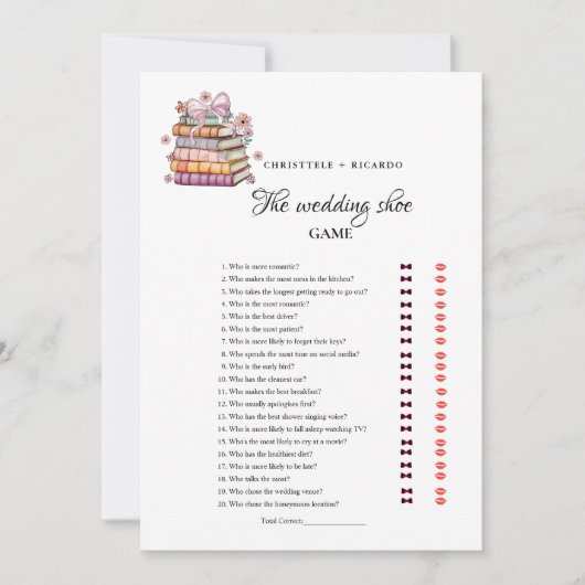 BookNew Chapter Begin Weding Shoe Game Card 案内状 (正面)