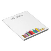 "Books"メモパーソナライズされた帳 ノートパッド (アングル)