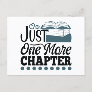 Book's 読 Just One More Chapter おもしろい Bookworm ポストカード