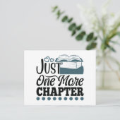 Book's 読 Just One More Chapter おもしろい Bookworm ポストカード (スタンド正面)