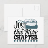 Book's 読 Just One More Chapter おもしろい Bookworm ポストカード (正面/裏面)