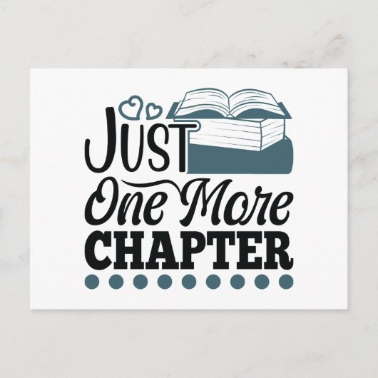 Book's 読 Just One More Chapter おもしろい Bookworm ポストカード (正面)